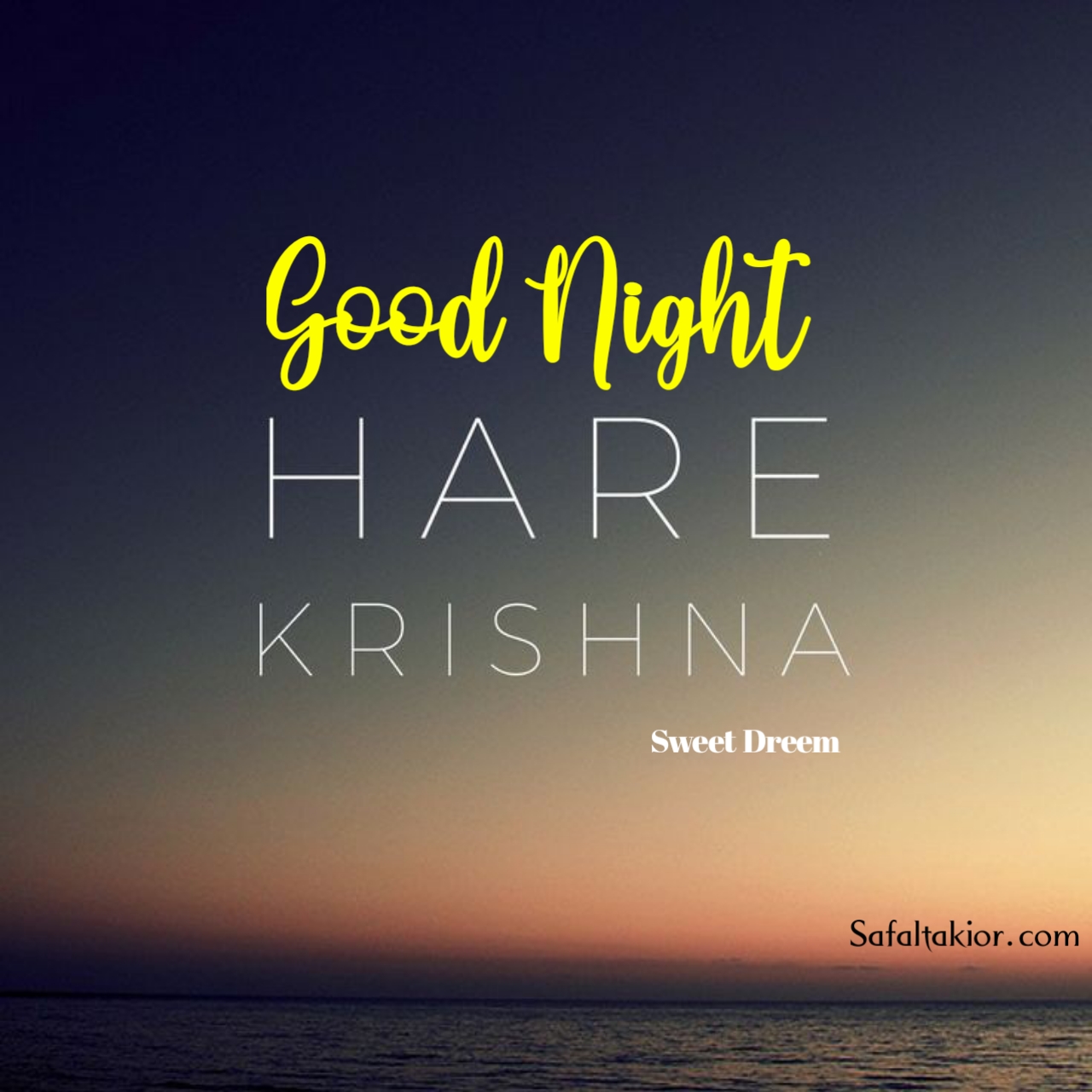 hare krishna good night images