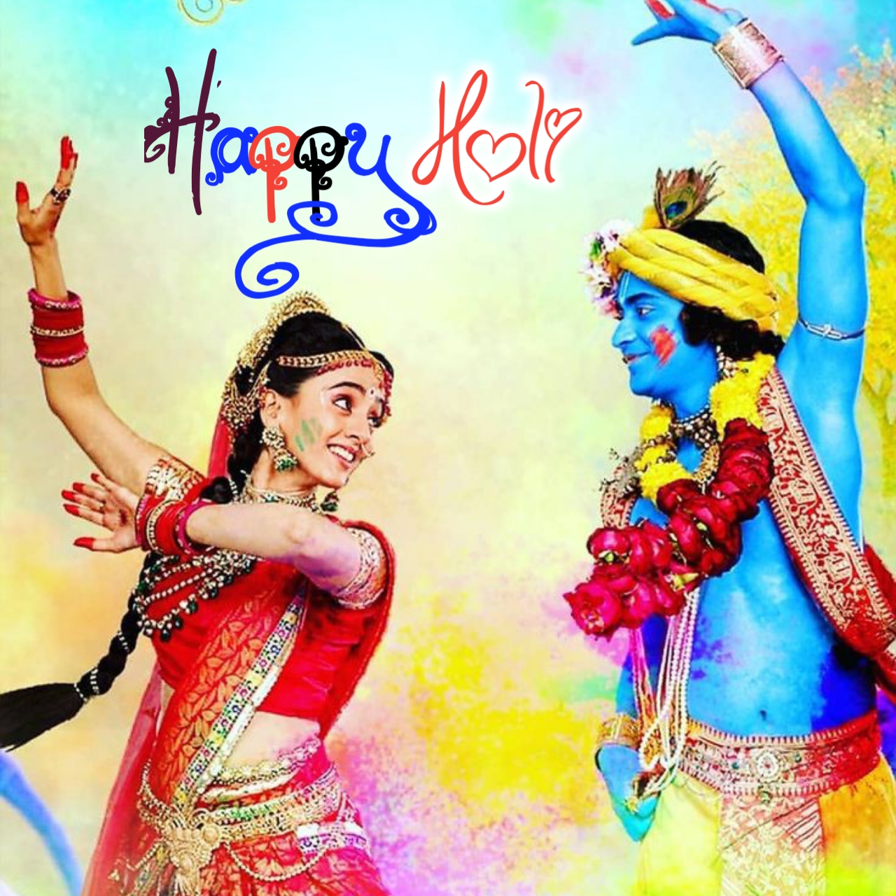 happy holi 2021 wishes in hindi radha kirshna
