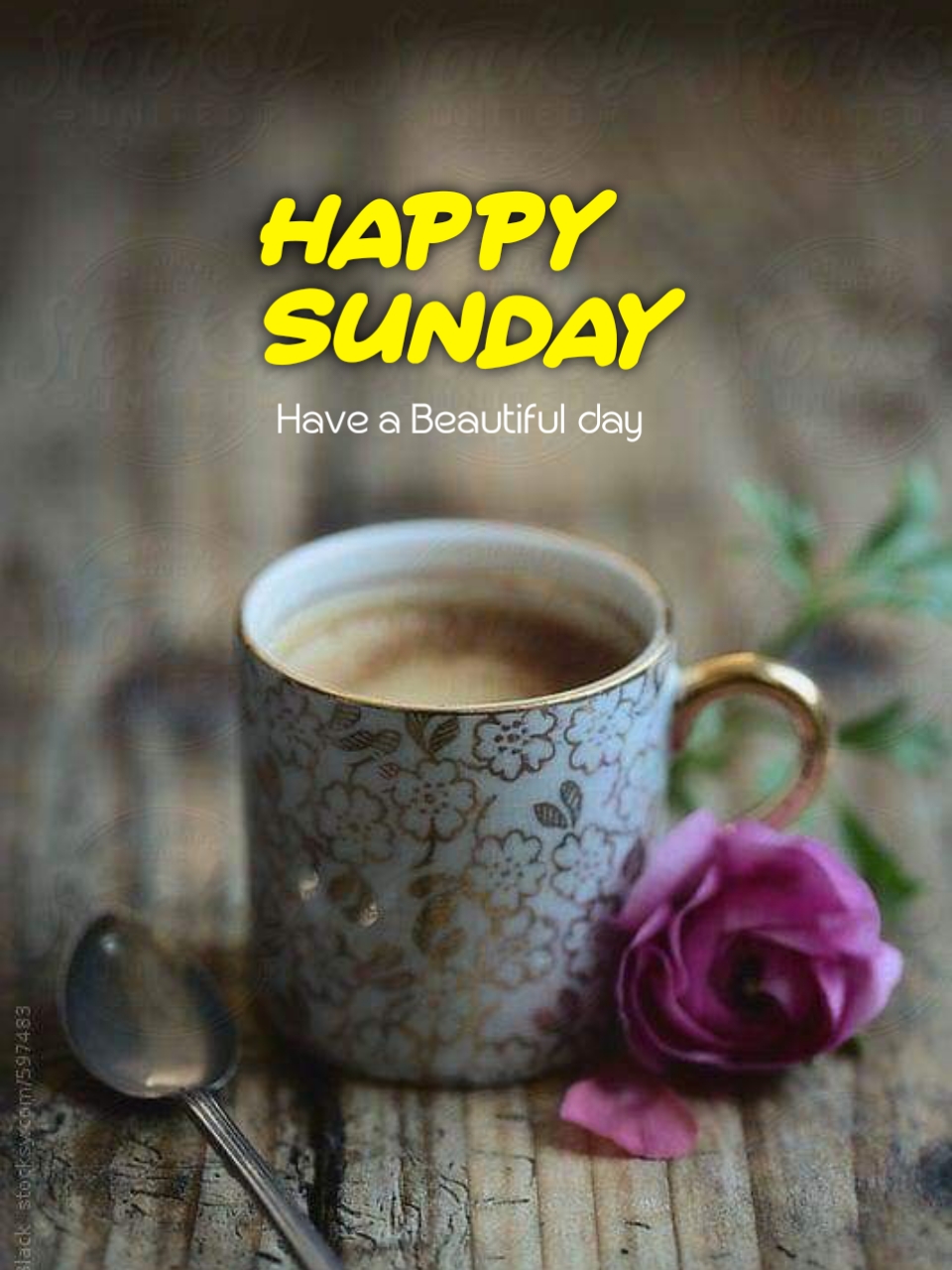 Coffee with happy Sunday